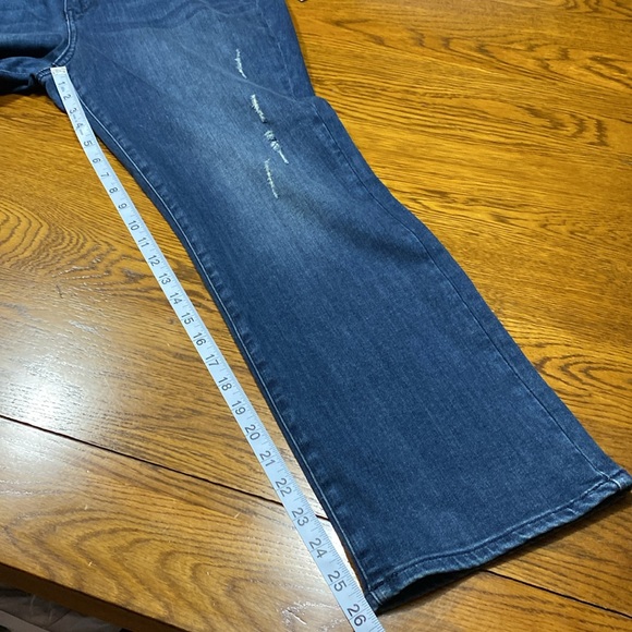 NWT NYDJ Jeans Size 14 Blue Sheri Slim Ankle Slightly Distressed Stretch - Picture 7 of 15